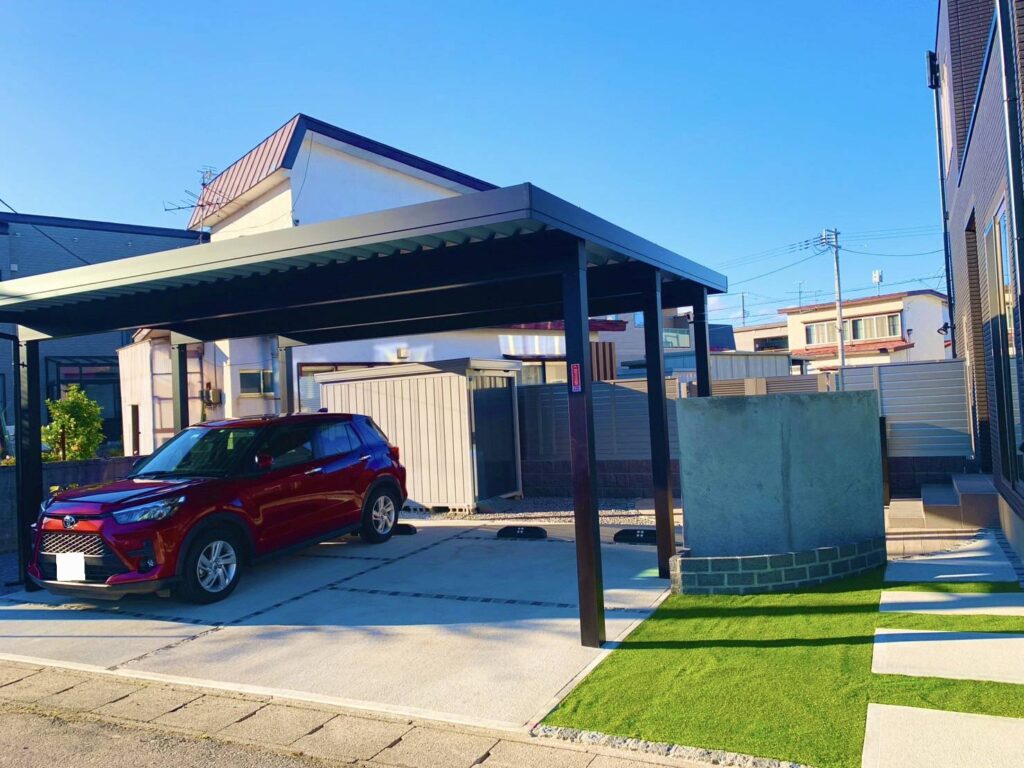 カーポート　青森　中庭　八戸市